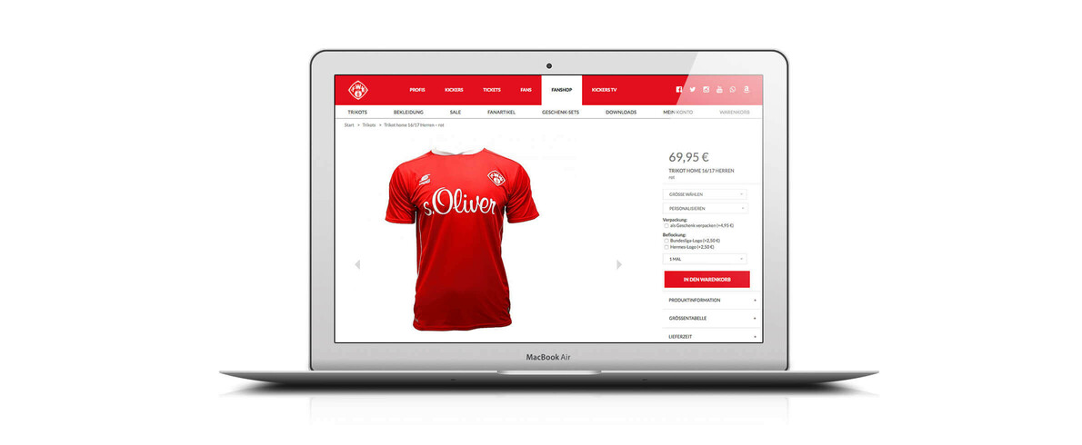 Redesign-Wuerzburger-Kickers-Webshop